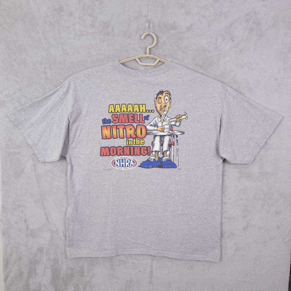 Vintage 90s NHRA Nitro! T-Shirt Heavyweight Double-Sided Size 2XL